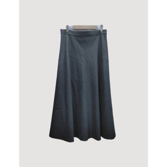 Vintage Kate Hill Long Wool Blend Skirt Size 10 Black Midi Flowy 90's - Picture 1 of 3